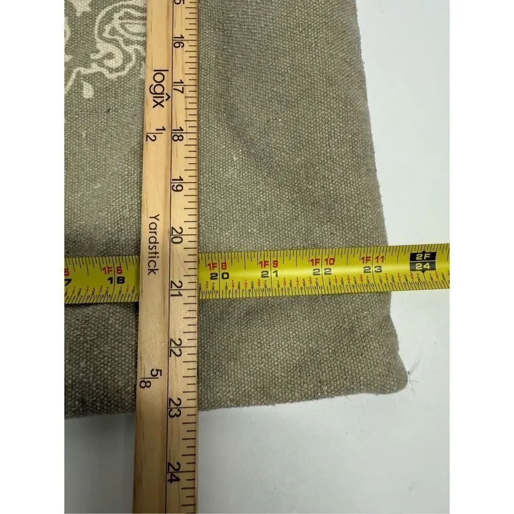 ERICA MEDALLION' Pillow Cover NATURAL & LIGHT BROWN 23” X 23”